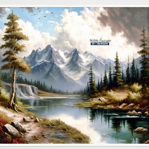 16x20 Majestic WinterbLandscape‎ Oil Painting Art Print - Picture 2 of 9